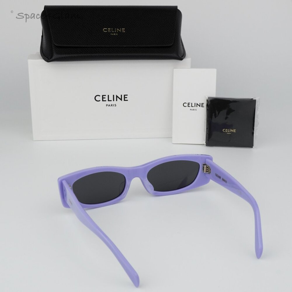 BRAND NEW Celine CL40245U 78A Lilac Smoke Geometric Women Sunglasses - Picture 5 of 8